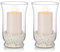 Glass Pillar Candle Holders 2 Pcs Hurricane Candle Holder for Ø 80 x 150mm Candles, Christmas Halloween Centerpieces Storm Vase Wedding Table Centrepiece Dining Room Decor