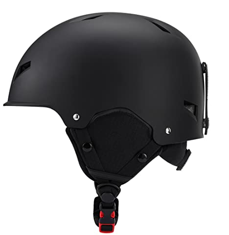 Casco da sci 1pc casco da neve antivento regolabile per gli attrezzi da sci sportivi invernali per uomini donne nere m m