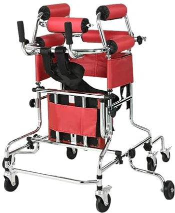 MMOU Pädiatrische Gehhilfe für Kinder, Faltbare, Höhenverstellbar, mit Edelstahlrahmen für Kleinkinder, Kinder und Jugendliche mit Besonderen Bedürfnissen (Color : A(120-150))
