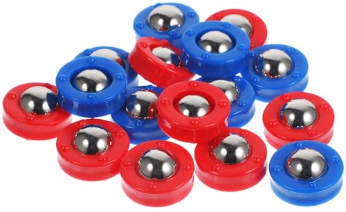 Happyyami 16 Stück Mini-Shuffleboard-Ersatz-Pucks Tisch-Curling-Spiel-Pucks Shuffleboard-Rollen Schiebeperlen-Spiele Shuffleboard-Curling-Zubehör