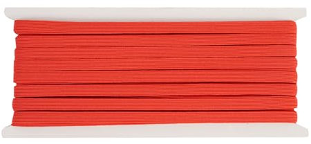 DHAIQC Gummiband Rot 6mm, 18 Meter Gummibänder zum Nähen Gummilitze Elastisches Band für Hosengummi DIY DIY Handwerk Stoffe zum Nahen (Rot, 6mm)