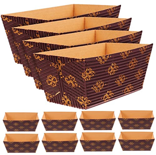OFFSCH Set Da 25 Mini Teglie Per Plumcake in Carta Antiolio, Resistente Alte Temperature, Pirottini Porta Torte Per Panetteria e Feste