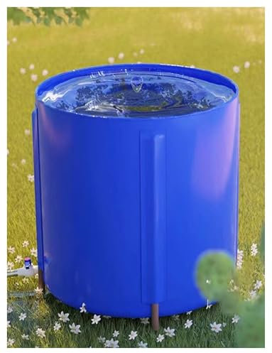 Generico Serbatoio for l'acqua piovana for Piscina Esterna, Serbatoio di stoccaggio dell'Acqua Portatile, laghetto Circolare in Tela con Staffa(1.2x0.9m-1000L)