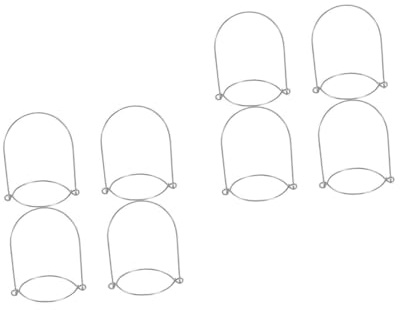 ABOOFAN 8 Piezas Mango De Tarro De Albañil Colgadores De Alambre De Frasco Boca Ancha Llaveros Metalicos Mango De Alambre Colgadores De Frasco Plata Acero Inoxidable