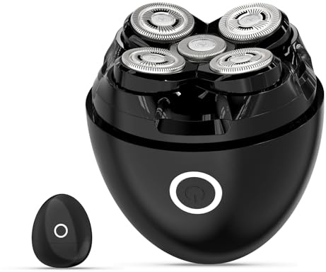 Rasoir Tete Chauve Homme, 5D Tête Magnétique Rasoir Electriques Hommes Étanche IPX7 Wet & Dry tondeuse crane chauve 120 mins d'autonomie tondeuse cheveux hommes Chargement USB-C (L)