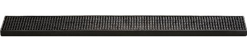 APS 93173 Tapis de comptoir, tapis égouttoir, 52 x 8 cm, hauteur 1 cm, plastique, noir