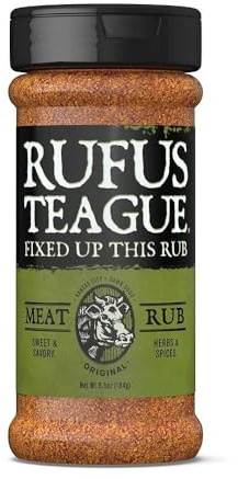 Rufus Teague Meat Rub 184g – Rub BBQ con sale affumicato, peperoncino e zucchero di canna – Per carne e verdure – Regalo uomo, alternativa al Magic Dust