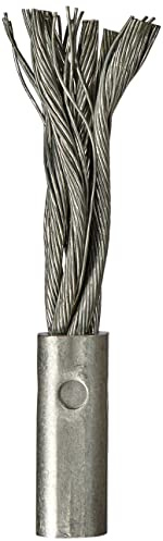Ratioparts Alambre para bobinado de Cable (160 x 17 mm, Apto para Motor AS, 10 Unidades, Cabezal de Cepillo), Color Plateado