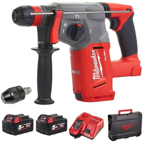 Milwaukee M18CHX-502X M18 Fuel SDS+ Hammer (2 x 5.0Ah Batteries, Charger, BMC) New