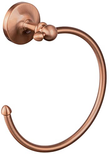PaulGurkes Kupfer Handtuchring Retro Bad-Accessoires Serie Handtuchhalter Nostalgie Halter Wandbefestigung Landhausstil Rote Bronze massives Messing Handtuch Befestigung
