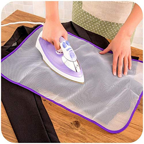Zonfer 1pc Iron Pressing Cloth, Protective Ironing Scorch-saving Mesh Heat Insulation Pad Mat Portable Mesh Cloth, Avoid Ironing Damage
