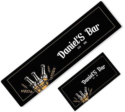 Personalised Any Text Beer Mat Label Bar Runner Ideal Home Pub Cafe Occasion 74 (46x23cm)