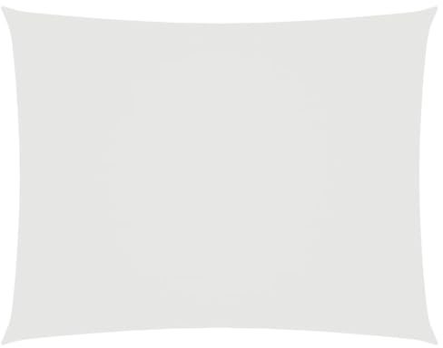 vidaXL Parasole a Vela Ombra Tenda da Sole Elegante Moderna Anti UV Giardino Frangisole Terrazza Balcone in Tessuto Oxford Rettangolare 6x7 m Bianco
