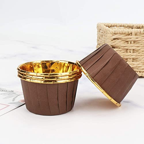 : GaoBangM Lot de 50 caissettes à cupcakes, muffins (café)