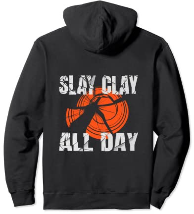 Skeet Trap Shooting, Slay Clay All Day, Schießweste Herren Pullover Hoodie