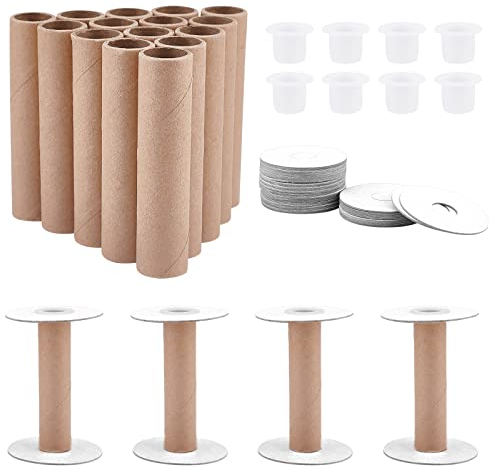 PandaHall 20 Stück Leere Drahtspulen Abnehmbare Papiernähspulen Fadenspule Webspulen Handwerksspulen Für Stickgarn Garn Band Basteln Und Nähen 3.9 Zoll/10cm