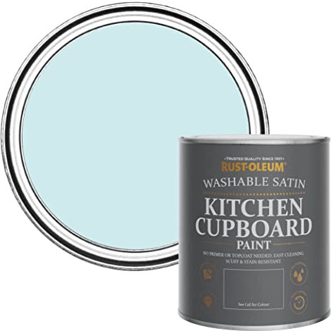 Rust-Oleum Blue Scrubbable Kitchen Cupboard Paint in Satin Finish - Duck Egg 750ml (SHDRCT1802)