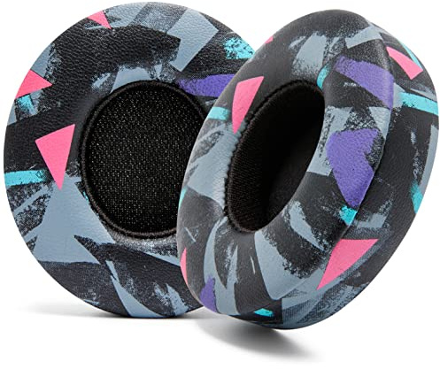 WC Extra Thick Replacement Earpads for Beats Solo 2 & 3 by Wicked Cushions - Ear Pads for Beats Solo 2 & 3 Wireless ON-Ear Headphones - Soft Leather, Luxury Memory Foam, Strong Adhesive | 90s Black | Made by Wicked Cushions | Soft Leather, Luxury Memory Foam, Strong Adhesive (Does Not Fit Beats Solo 4) | 90'S Black