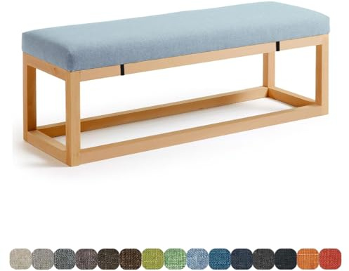 Lsjoaw Bankauflage Bankkissen Sitzauflage Sitzkissen Bank 180X50X3CM Stuhlkissen Bankpolster Schaukel mit abnehmbarem Bezug für Fensterbank Outdoor Gartenmöbel Terrasse Drinnen Sitz,Light Blue