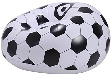 VANZACK Aufblasbares Lazy Sofa Fußball Stil Tragbarer PVC Sitz Luftsessel Zum Falten Outdoor Camping Festival Strand Lounge