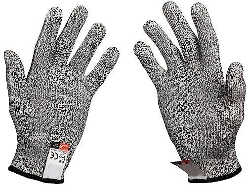 Cut Resistant Gloves, Level 5 Anti-Cut Gloves HHPE Protection Safety Work Gloves for Kitchen Cooking, Meat Cutting and Woodworking, M
