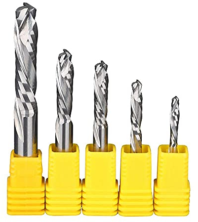 1 Uds 3 * 17 Mm, Fresadora De Carpintería Máquina De Grabado Broca Rebajadora De CNC, 1 Uds AAA Arriba Abajo Fresa De Extremo De Madera Compuesta De Doble Flauta