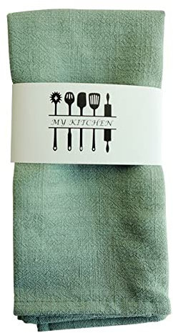 BZSDDY 3/6/12/24 Stück 40 x 40 cm Salbeigrün 100% Baumwolle Leinenservietten Stoffserviette weich waschbar für Esstisch Tischset Stoffmatte