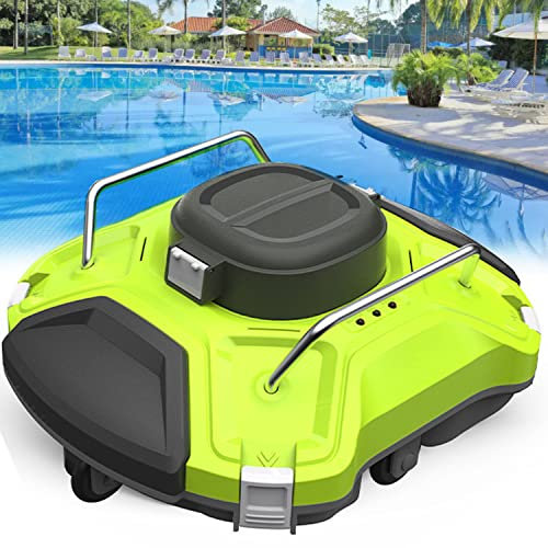 Swimming Pool Cleaner Robot - Fully Automatic Cordless Pool Vacuum For Ground Swimming Pool - Underwater Automatic Pool Vacuum Cleaner