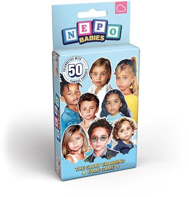 Bubblegum Stuff Nepo Babies Card Game - Nepotism Spoons Card Game - Collect Sets & Snatch The Award - Fast & Fun Game for Family - Pop Culture Fun for All Ages - Great Gift! (8.5 x 17.5 cm)
