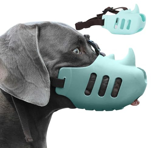 PETCUTE Hundemaulkorb,Maulkorb für Hunde aus Weichem Silikon, Ermöglicht das Höschen und Trinken,Verhindert Unerwünschtes Bellen,Beißen und Kauen,Hunde-Maulkorb für kleine und mittelgroße Hunde