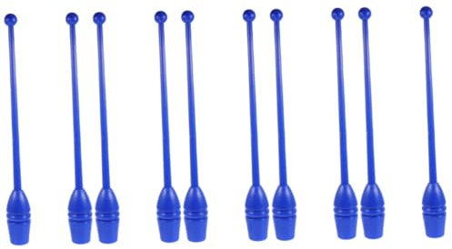 Milisten 10 Pièces Bâtons D'aérobic Poteau De Callisthénie Coloré Poteau De Gymnastique Coloré Rythmique Tournoyant De Gymnastique Rythmique Remise en Forme Plastique Blue