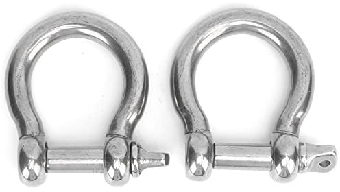 EVTSCAN Hochleistungsschäkel aus Edelstahl, 520 kg Tragfähigkeit, korrosionsbeständig, rostfrei, für Bootswandern, Camping, Rigging-Heben (M16)