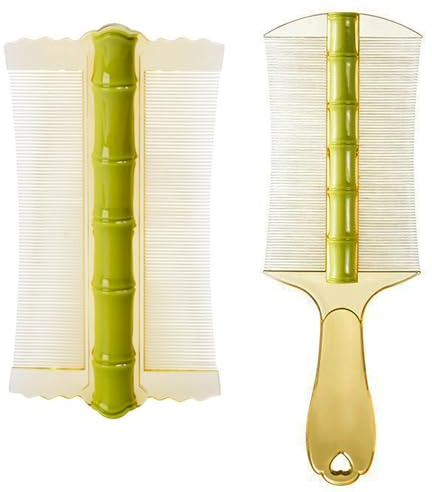 2Pcs Double Sided Fine Teeth Comb for Dandruff, Psoriasis, Lice - Fleas Removal and Tangled Hair