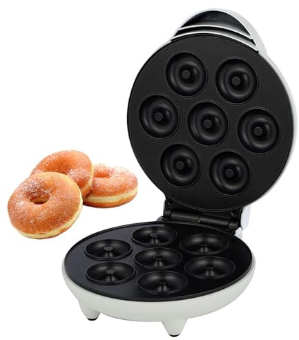 Máquina eléctrica para hacer donas - Máquina compacta para hacer donas de 1200 W, máquina para hacer pasteles | Máquina para hacer bocadillos y donas antiadherentes, máquina para hacer dona