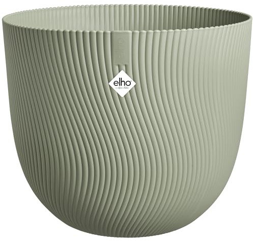 Elho Sereh Round 47cm Vasi per Piante - Nordic Green | ∅ 47 x A 40.1 cm | Adatto per uso interno ed esterno | Plastica riciclata al 100%