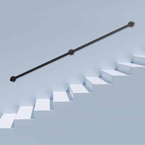 Balustrade Treppengeländer-Set für Innen- und Außentreppen, 180 cm Höhe, 3 Abschnitte, Haltegriff, Rohr, Treppengeländer, Banner, Brüstung, Balkon