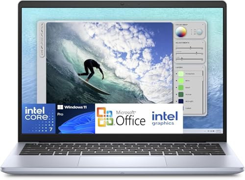 Dell Inspiron 14 5440 Laptop 14 FHD+ (1920x1200), Intel Core 7 Processor 150U, Intel Graphics, 64GB RAM, 1TB SSD, Windows 11 Pro & MS Office 24, Fingerprint, UK Backlit Keyboard, Blue (Renewed)