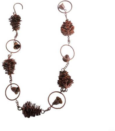 Pine Cone Metal Rain Chains, 105 Cm Metal Rain Chain, Pine Cones Wind Chimes, For Gutters, Downpipes, Building Corridors