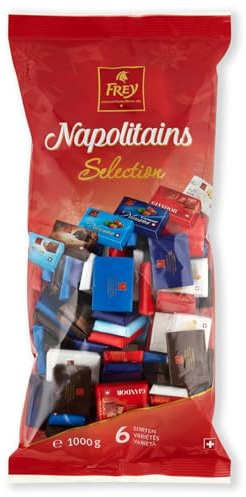 Frey 1kg Napolitains Selection Schokolade Mischbeutel - Schweizer Mini Schokoladen Tafeln