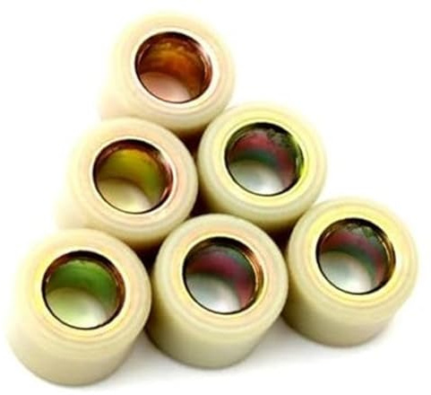 Pexorin Lot de 6 Poids de Rouleau 7 g, 11 g, 12 g, 13 g, 16 g, 20 x 15 mm, for 125 CC, 150 CC, 4 Temps Poids des Galets de variateur de Scooter(Black 20x15mm 16g)
