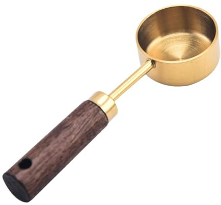 MagiDeal Kaffeemesslöffel, Esslöffel, multifunktional, Langer Griff, Backwerkzeug, Loser Teelöffel, Messlöffel zum Kochen, Schöpfen von Milch im Büro, Gold