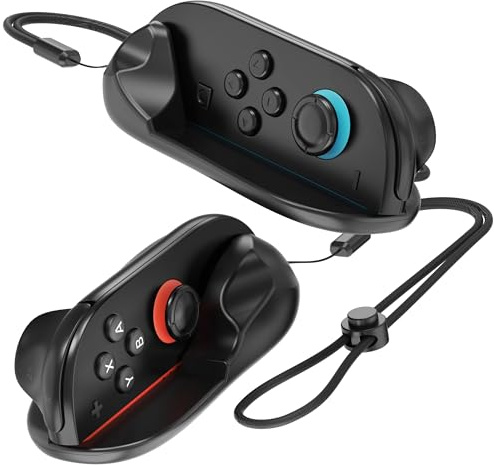 Fosmon Nintendo Switch 2 Joy Con Mouse Grip (1 Pair) Ergonomic Left & Right Hand Grip Gaming Controller for Joycon 2 - Black
