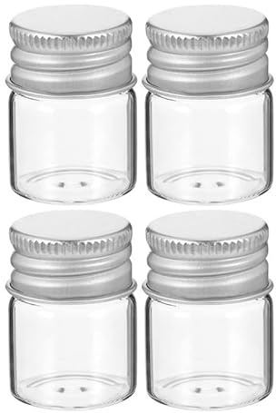 KXJSYL Tool 5 ML 6 ML 7 ML 10 ML 15 ML 25 ML 30 ML Pot en Verre avec Couvercle en Aluminium Bouteille en Verre Vide Bouteille Vide Petit Pot en Verre avec Bouchon à vis(25ml 30x60mm)