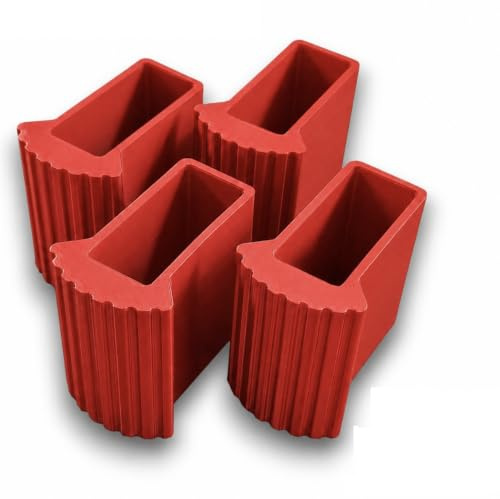 Leiterfüße Leiterschuhe 50x22mm Leiterfüßchen (Rot)