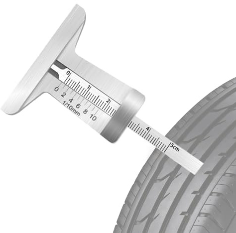 Medidor De Profundidad De La Banda De Rodadura De 32 Nds | Herramienta De Medición Del Desgaste De Neumáticos | Comprobador De Neumáticos De Acero Inoxidable Para Automóviles, Camiones Y Motocicletas