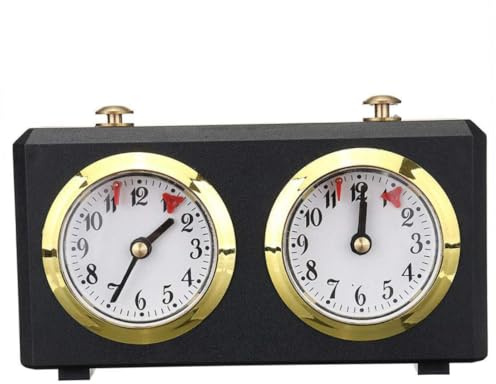 Orologio da scacchi Timer Orologio da scacchi meccanico da gioco vintage Conta SU/GIÙ Portatile per il gioco