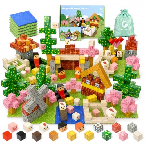 Construction Magnétique Enfant, Cubes Aimants 150 Pièces Thème Ferme
