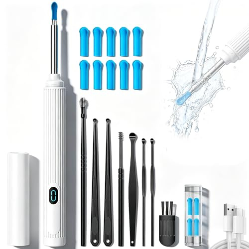 Ear Cleaner with Camera, Ear Wax Removal Kit with 1080P HD Camera,LED Light | Ear Cleaning Kit Ear Camera 1920P FHD Wireless Ear Cleaner Ear Wax Remover for iOS & Android, Whole Family Use