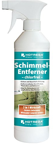 HOTREGA Schimmel Entferner chlorfrei 500ml | Wirksamer Aktivreiniger | Beseitigt Pilze & Bakterien | Langzeit-Schutz für Tapeten, Holz oder Stein | Ideal im Schlaf- & Kinderzimmer | Geruchlos