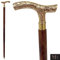 Canne au look vintage - Canne SouvNear élégante de style Fritz avec poignée en laiton - Canne de qualité premium en bois de palissandre - Marron - 94 cm - Décoration style antique - Hommes/Femmes/Seniors